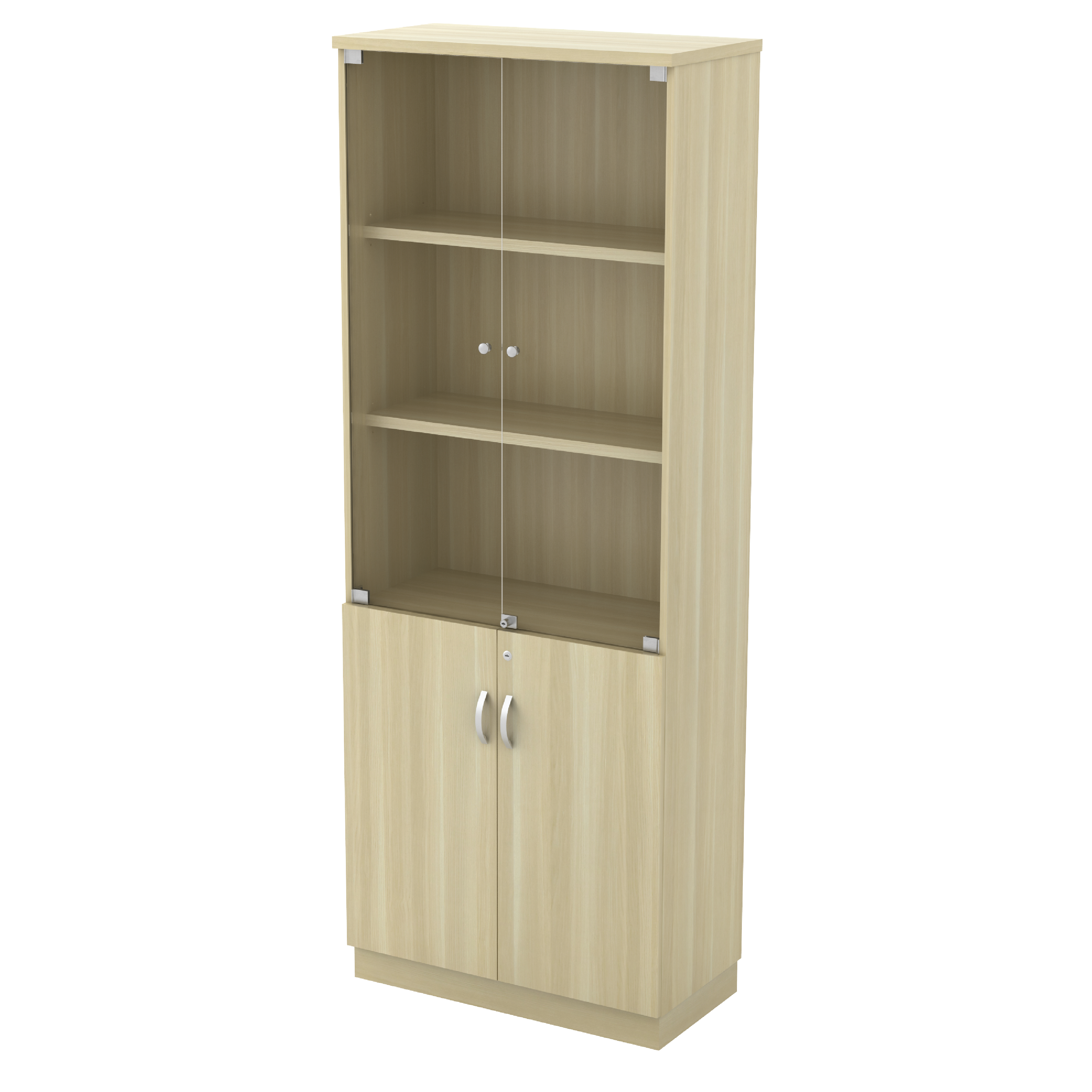 Dual Door Swinging Glass Door Full Height Cabinet - 2110H mm (EX)