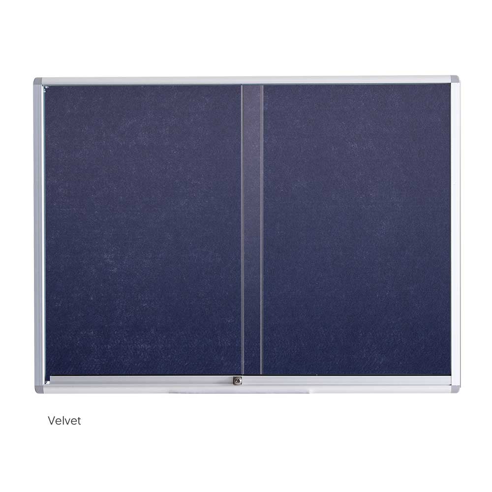 Sliding Glass Cabinet - Velvet Notice Board