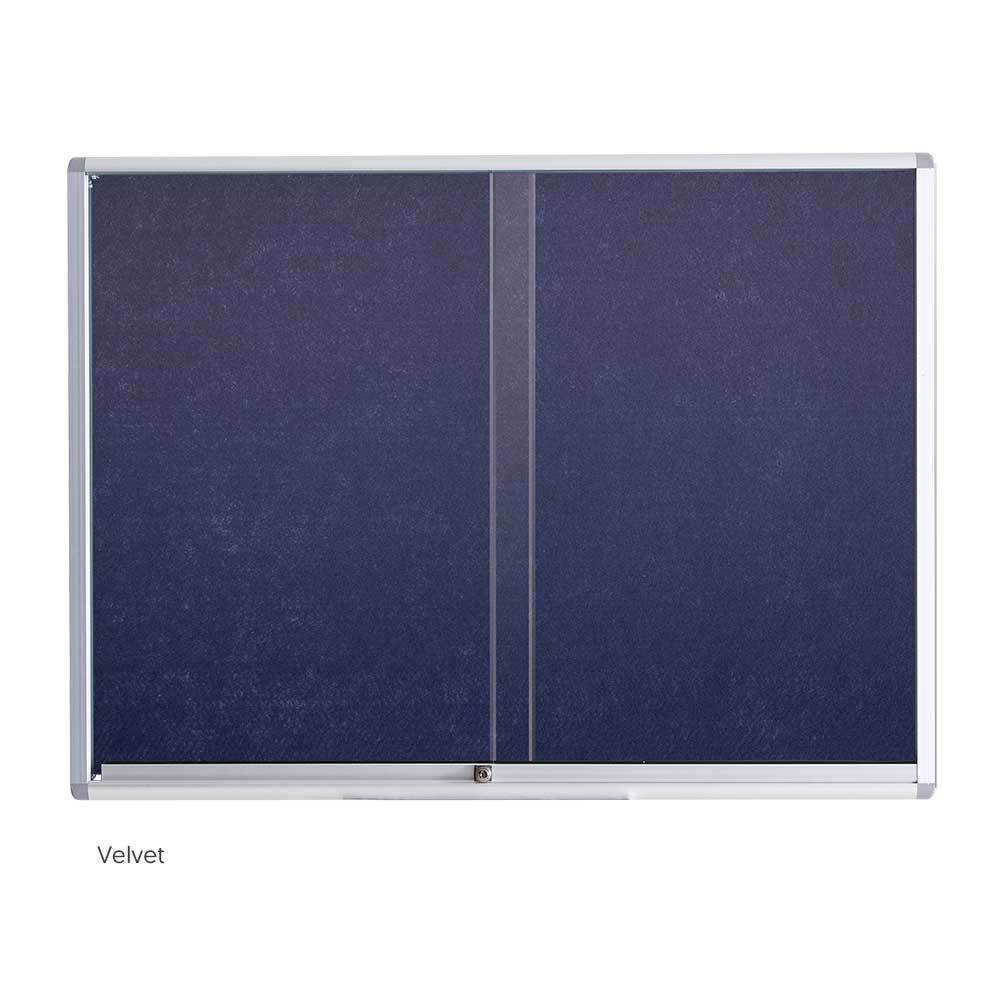 Sliding Glass Cabinet - Velvet Notice Board