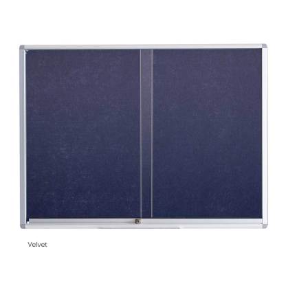 Sliding Glass Cabinet - Velvet Notice Board