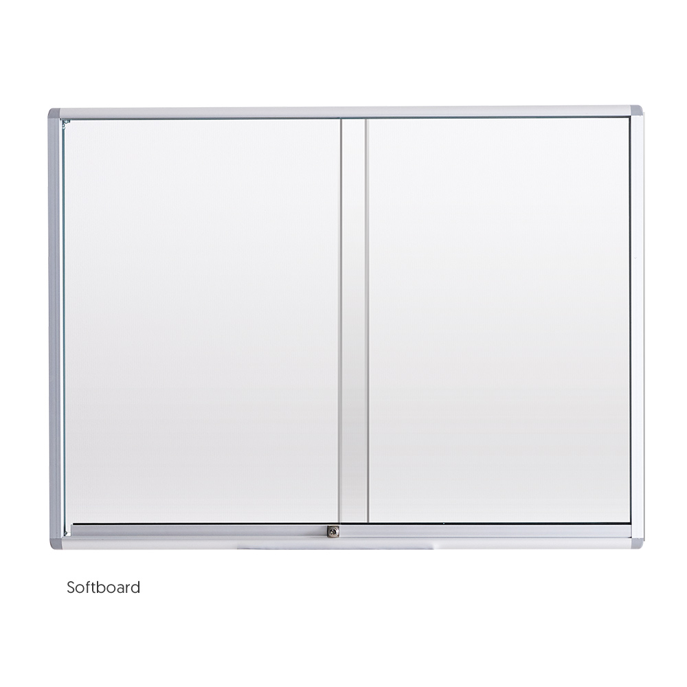 Sliding Glass Cabinet - Softboard Notice Board
