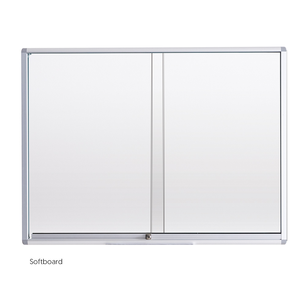 Sliding Glass Cabinet - Softboard Notice Board