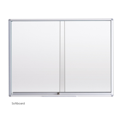 Sliding Glass Cabinet - Softboard Notice Board