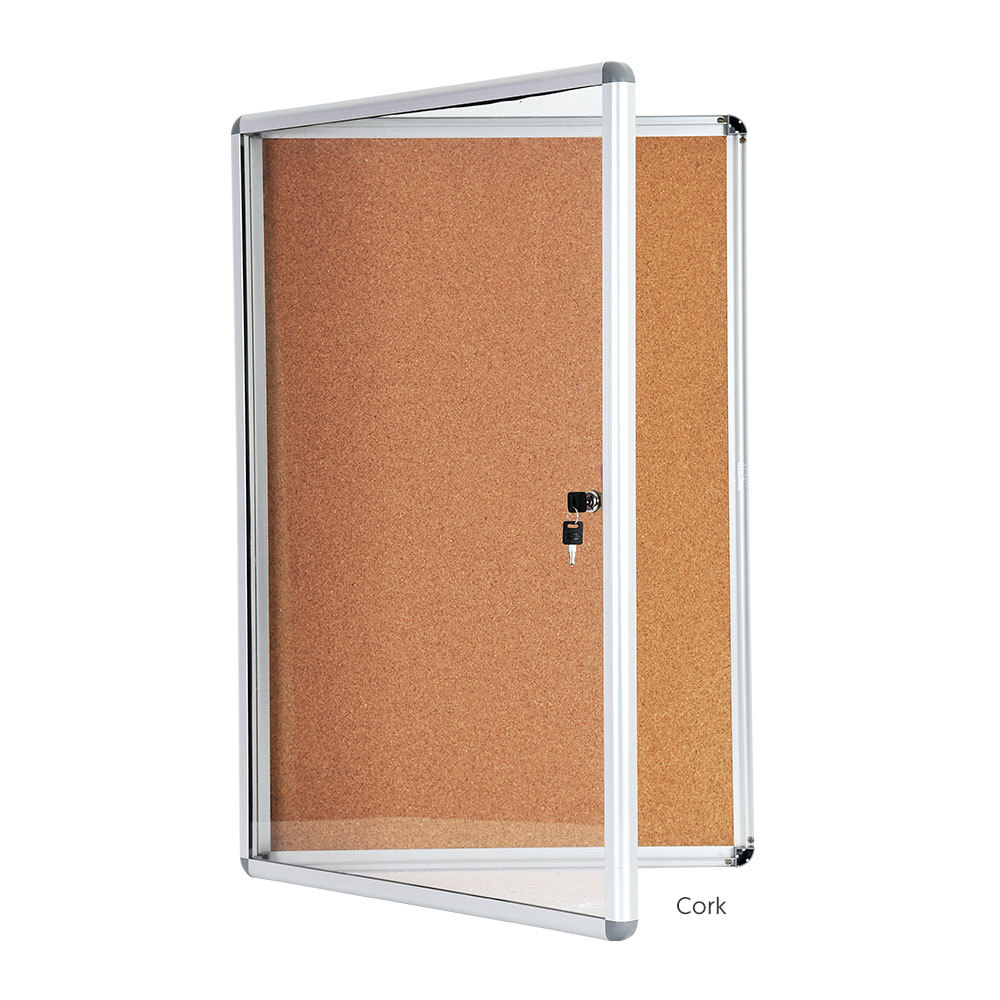 Small Display Cork Notice Board Cabinet