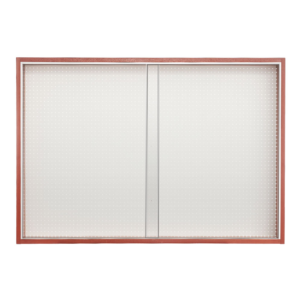 PEG Board Notice Board - Wooden Cabinet