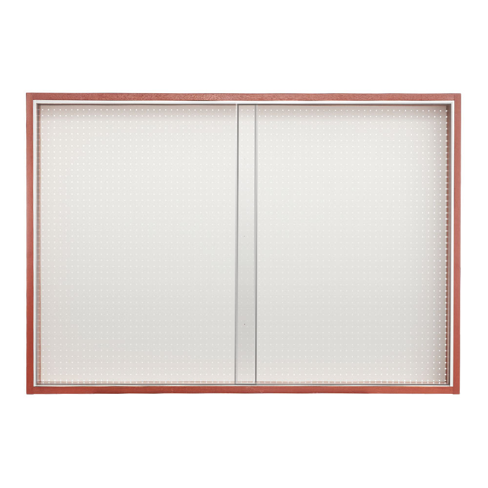 PEG Board Notice Board - Wooden Cabinet