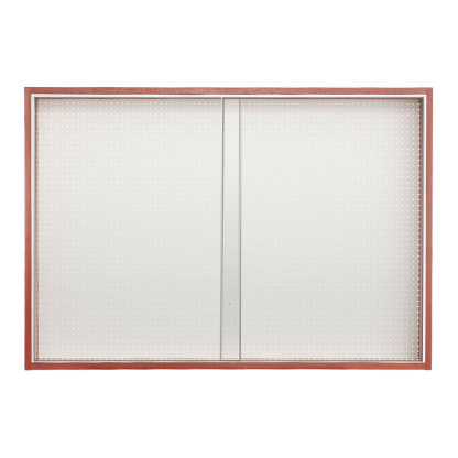 PEG Board Notice Board - Wooden Cabinet