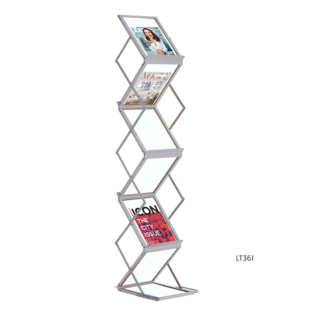 Foldable Brochure Stand – Magazine Display Rack