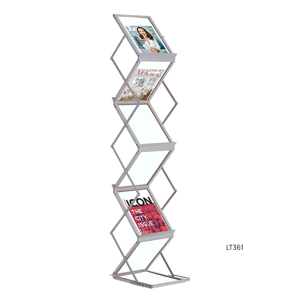 Foldable Brochure Stand – Magazine Display Rack