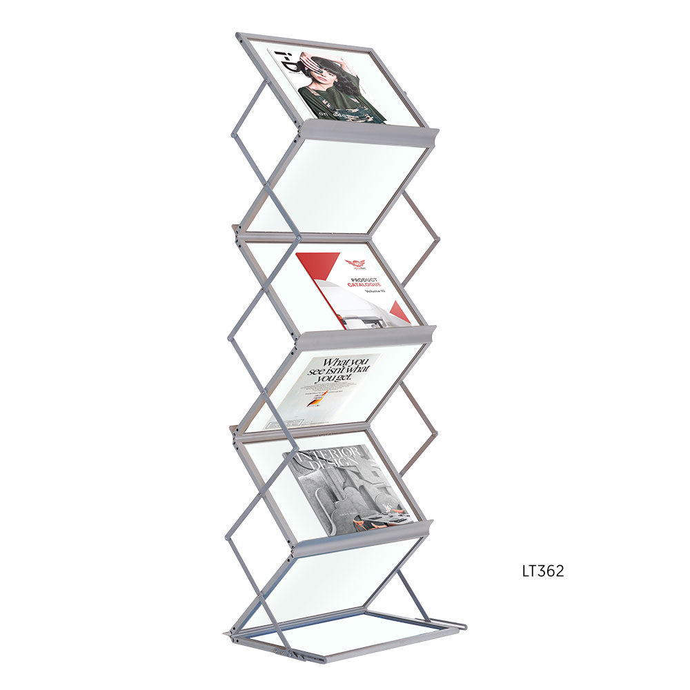 Foldable Brochure Stand – Magazine Display Rack