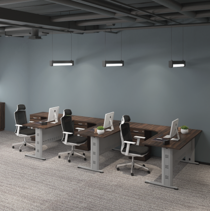 3 Seater L-shape Workstation Set (Q)