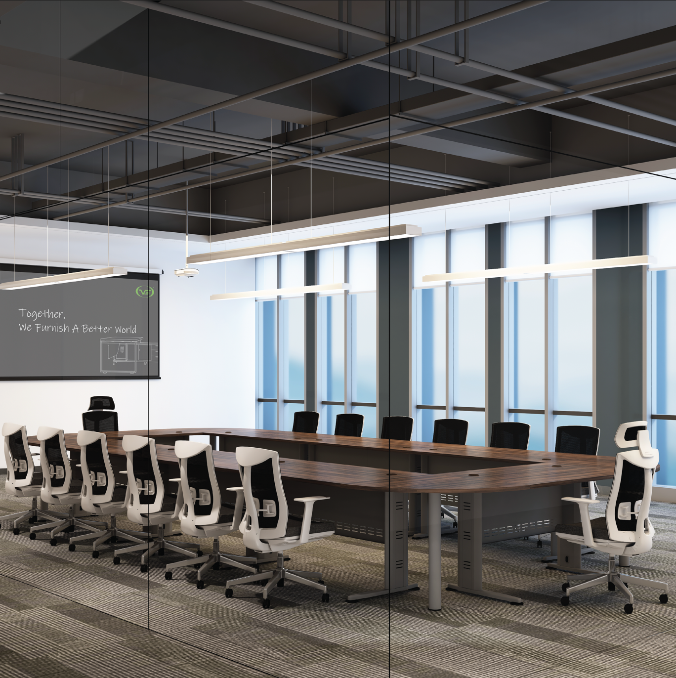 Modular Conference Table Desk Set (Q)