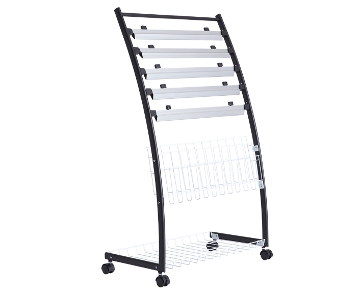 Newspaper & Magazine Display Rack – Mobile Literature Stand