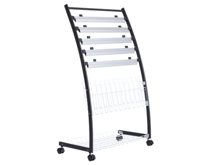 Newspaper & Magazine Display Rack – Mobile Literature Stand