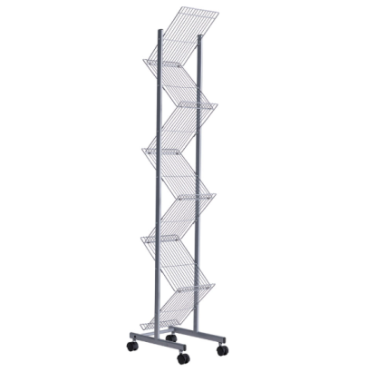 Magazine Rack Stand | Metal Brochure & Newspaper Display Rack