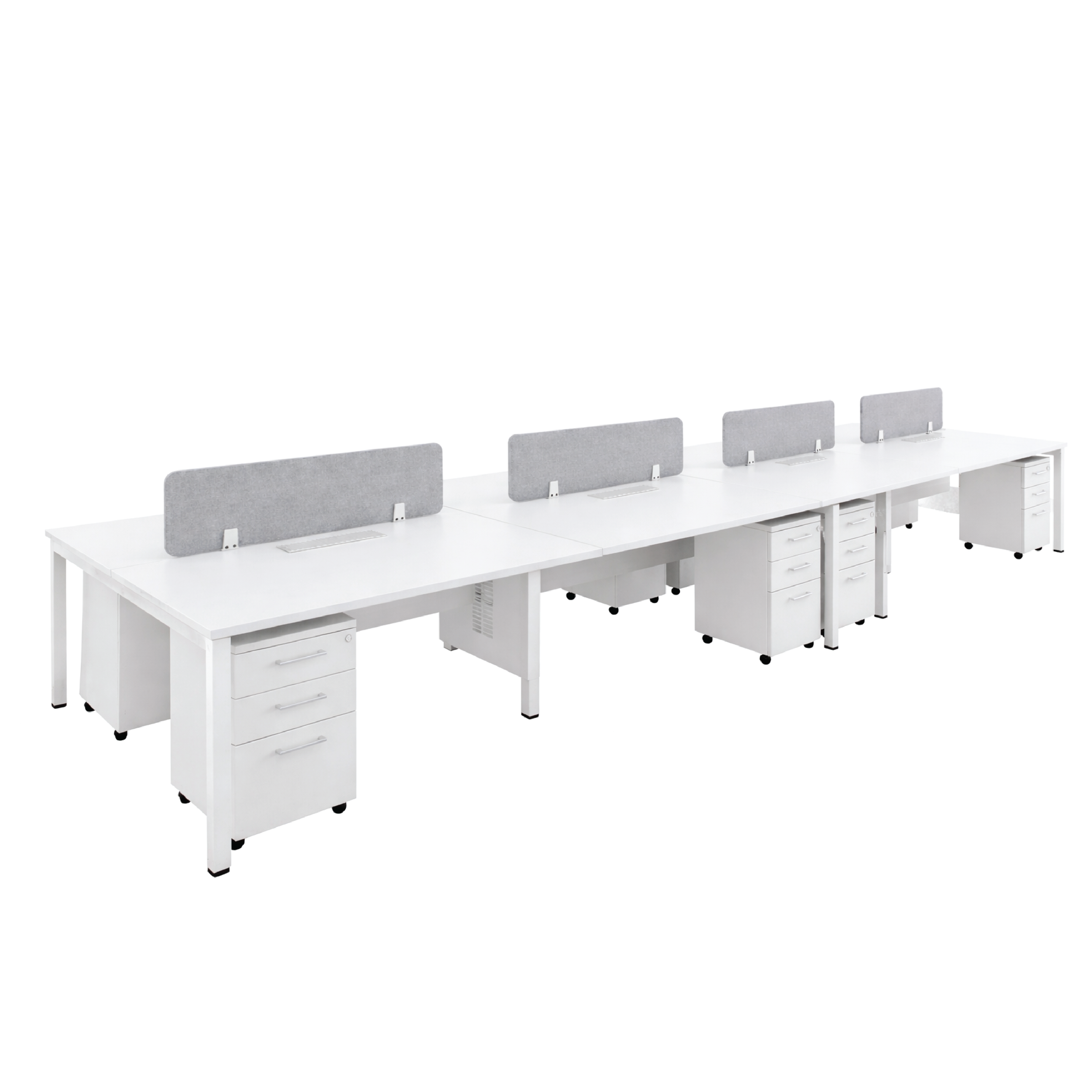 8 Seater Office Workstation - N Leg (Kindly contact us to order)