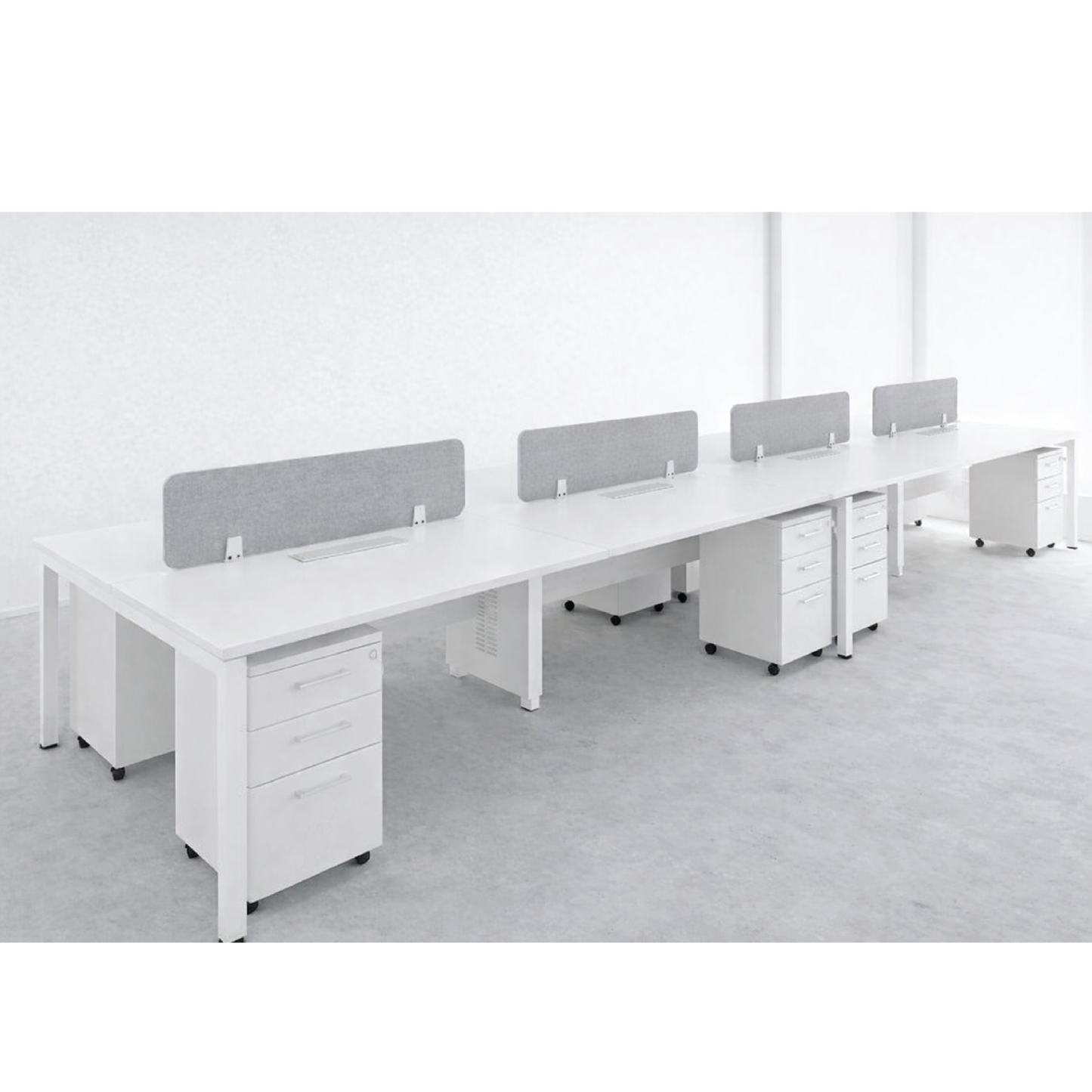 8 Seater Office Workstation - N Leg (Kindly contact us to order)
