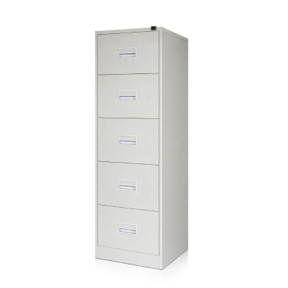 5 Drawer Filing Cabinet with Recess Handle c/w Ball Bearing Slide