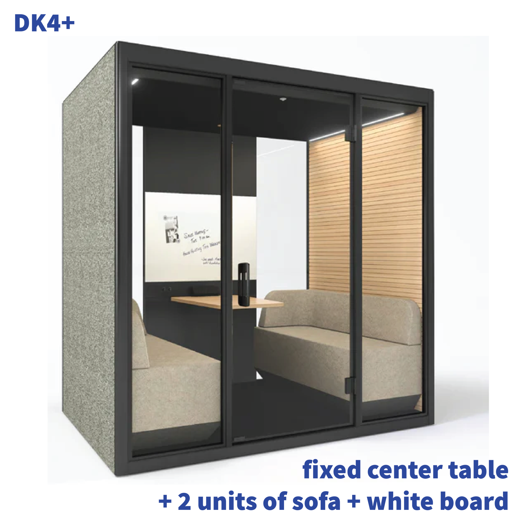 TEAM Pod + | Sharing Pod+ | Office Tele-Booth | Office Phone Booth - For Up to 6 Seater (Kindly contact us before order)