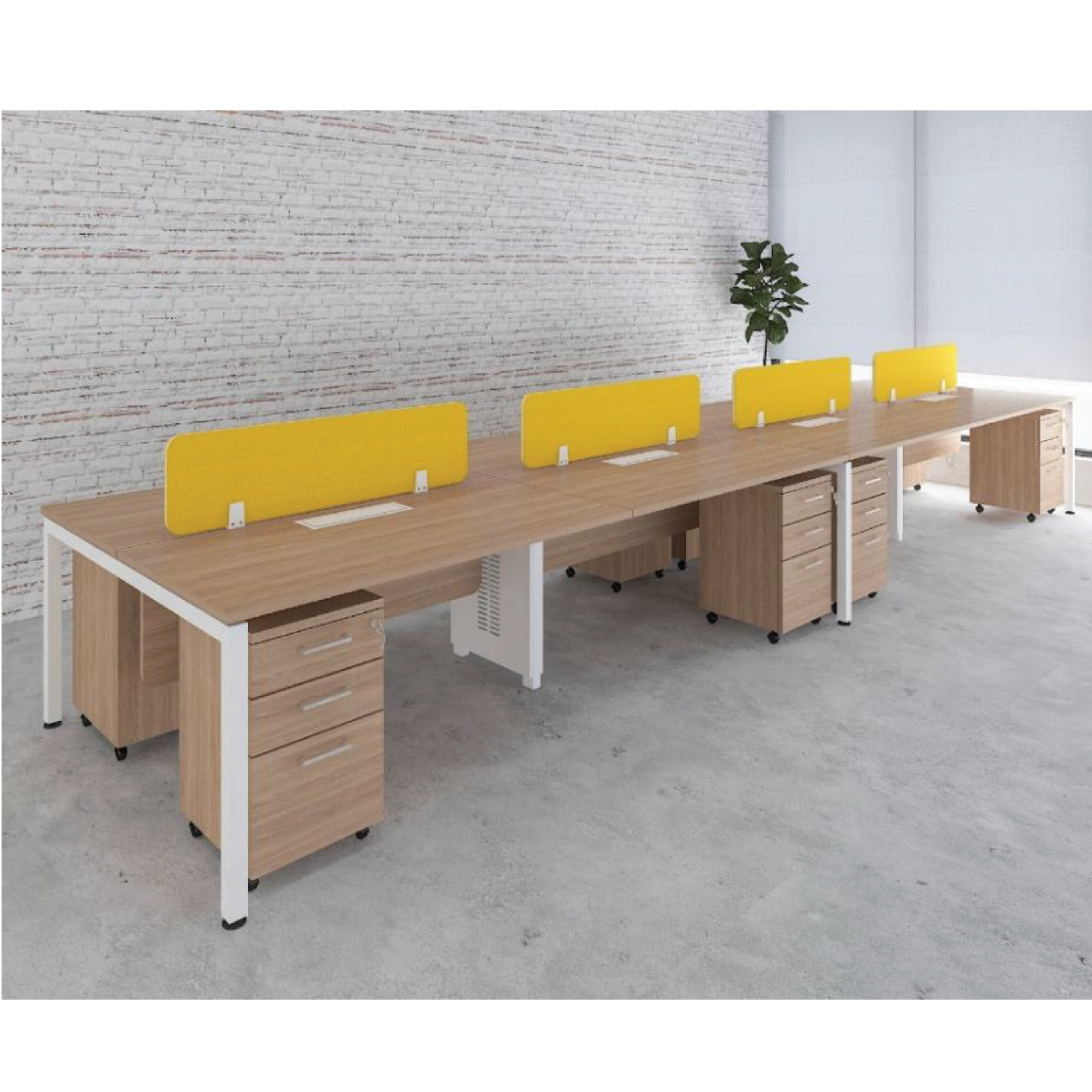 8 Seater Office Workstation - N Leg (Kindly contact us to order)