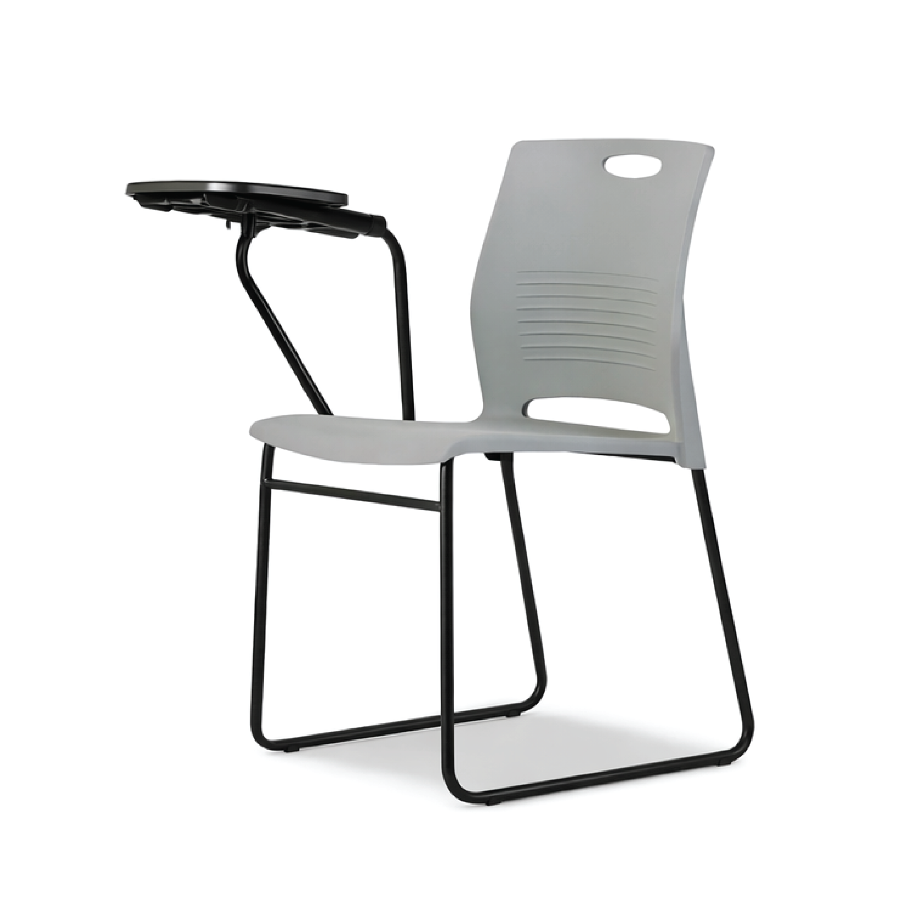 PIX4 Office Training/Pantry Chair with Writing Tablet (Epoxy Black Metal Leg)