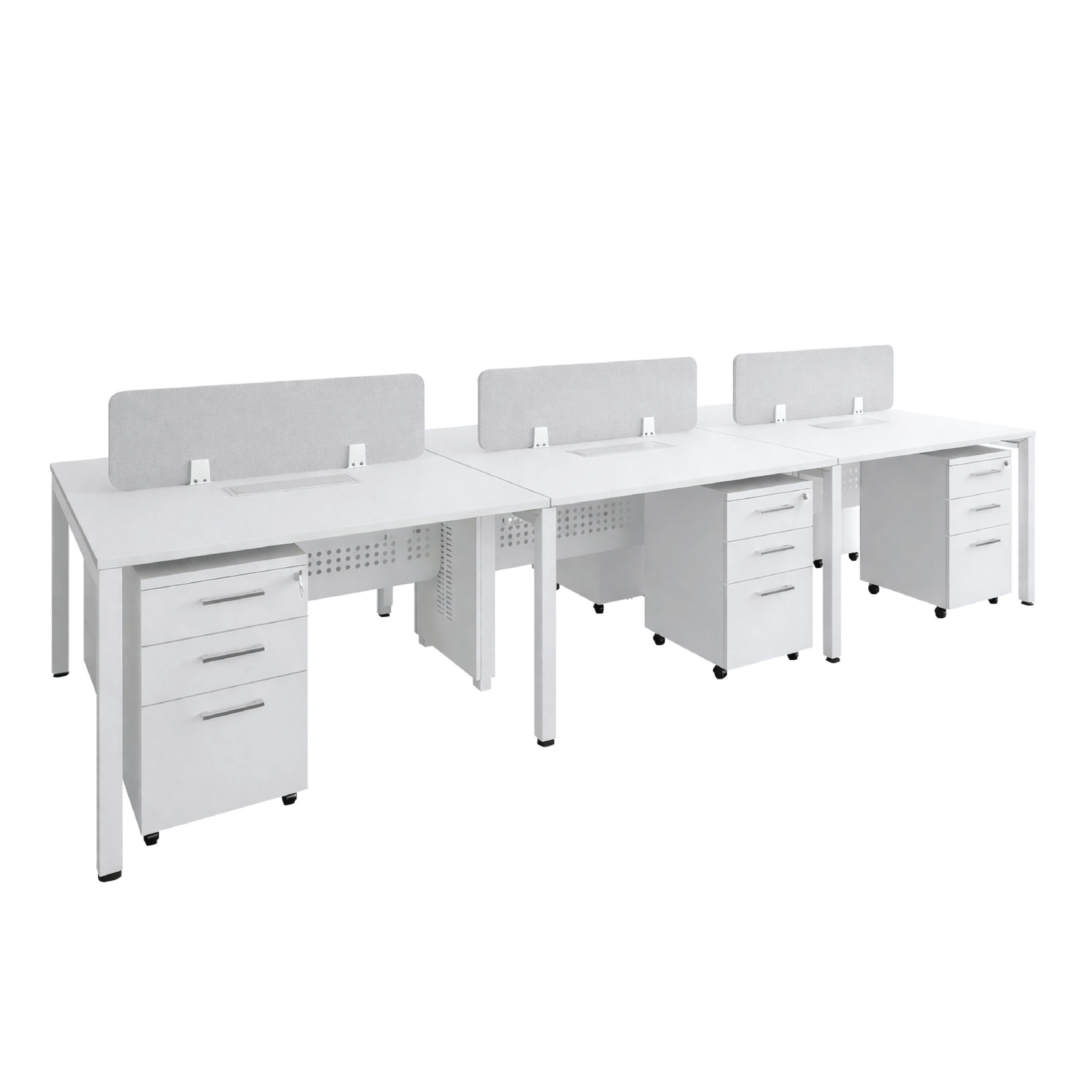6 Seater Office Workstation - N Leg (Kindly contact us to order)