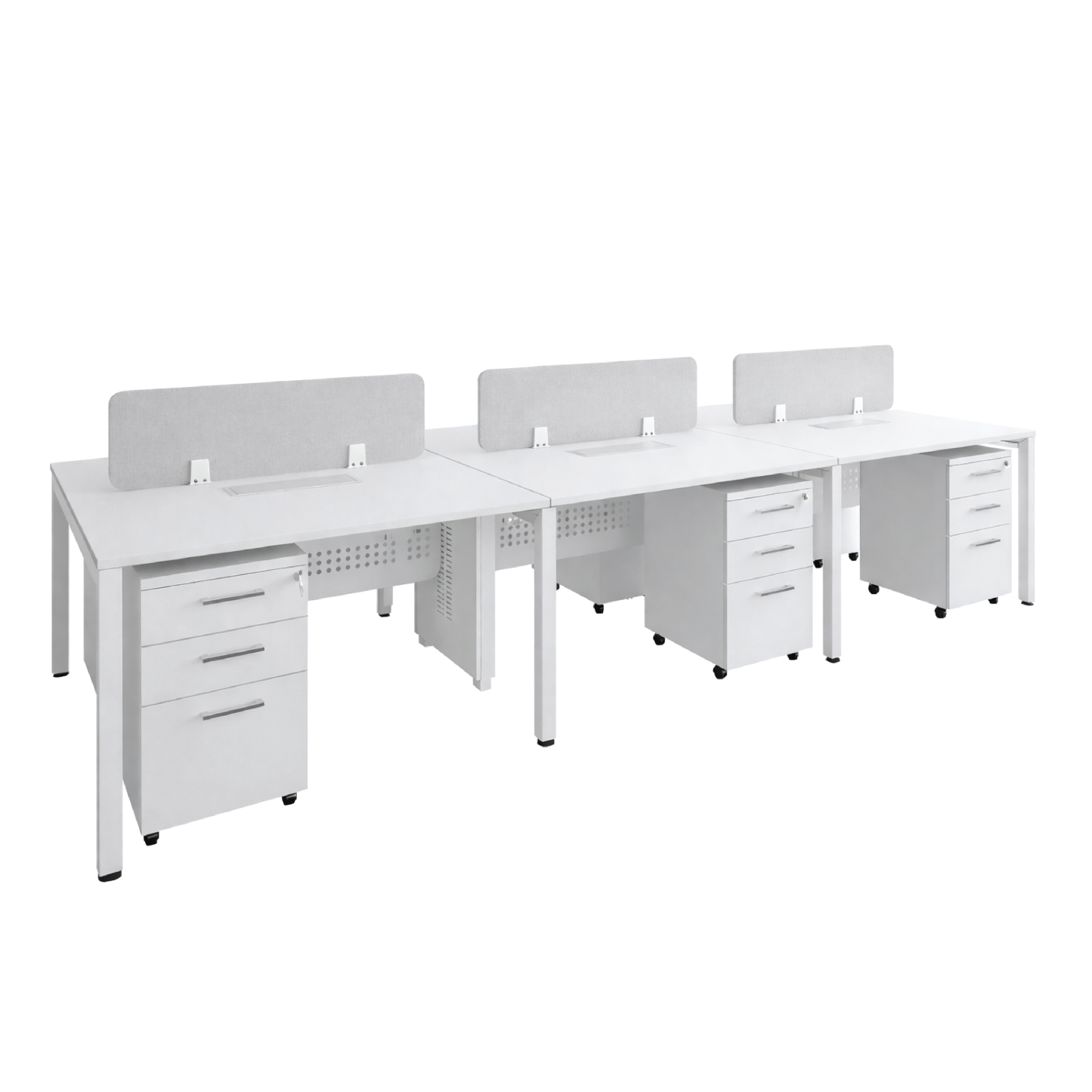 6 Seater Office Workstation - N Leg (Kindly contact us to order)