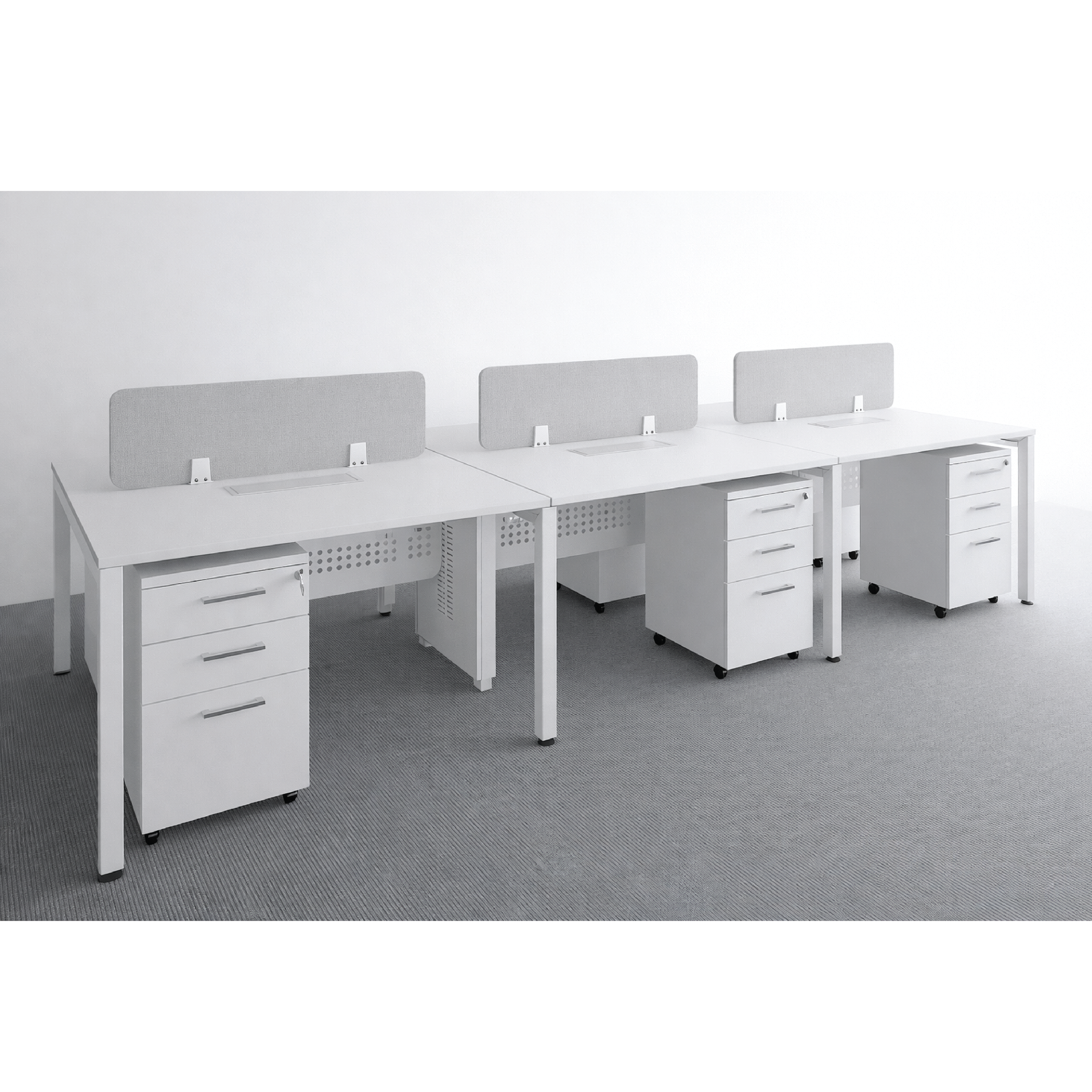 6 Seater Office Workstation - N Leg (Kindly contact us to order)