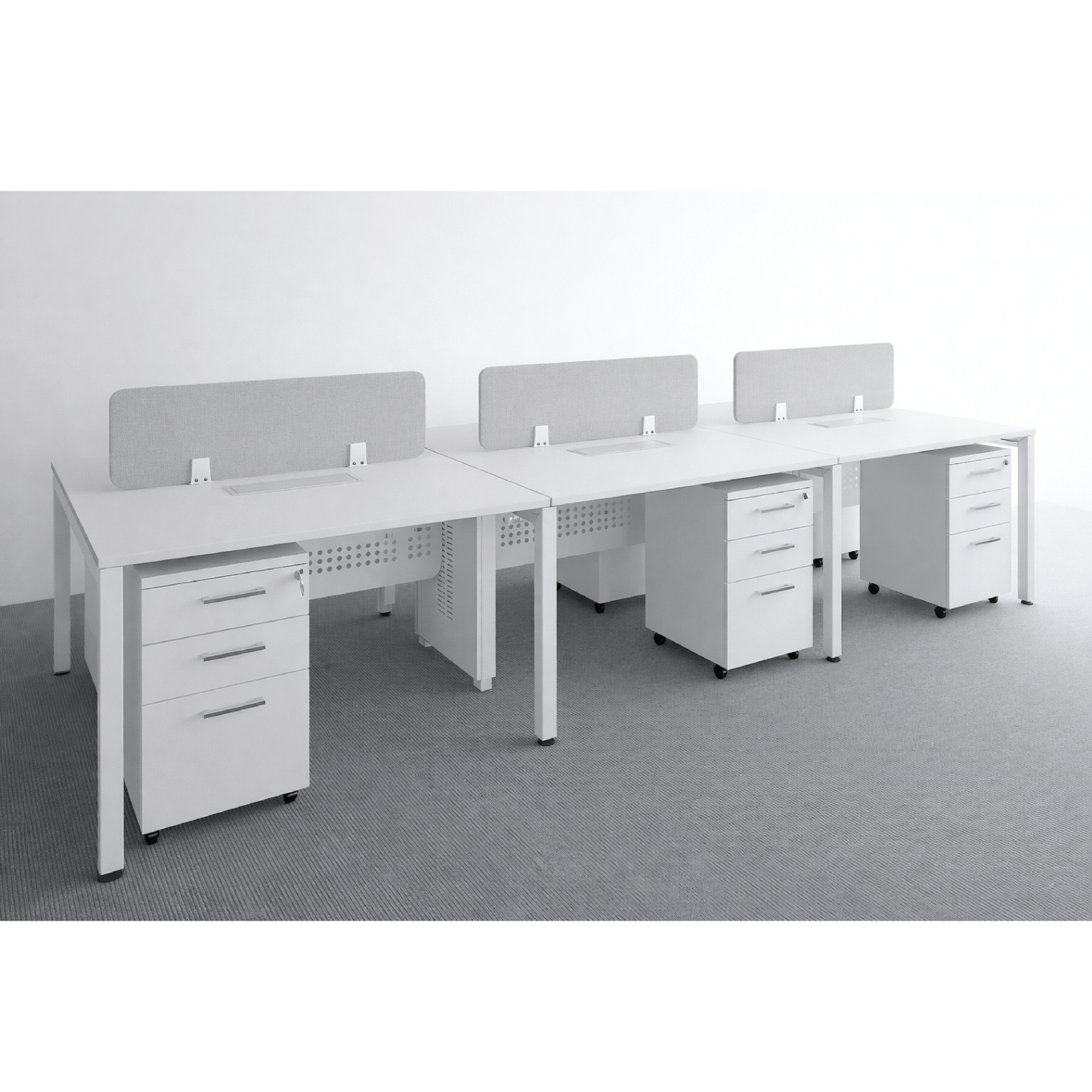 6 Seater Office Workstation - N Leg (Kindly contact us to order)