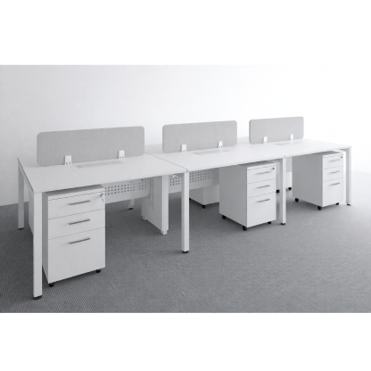 6 Seater Office Workstation - N Leg (Kindly contact us to order)