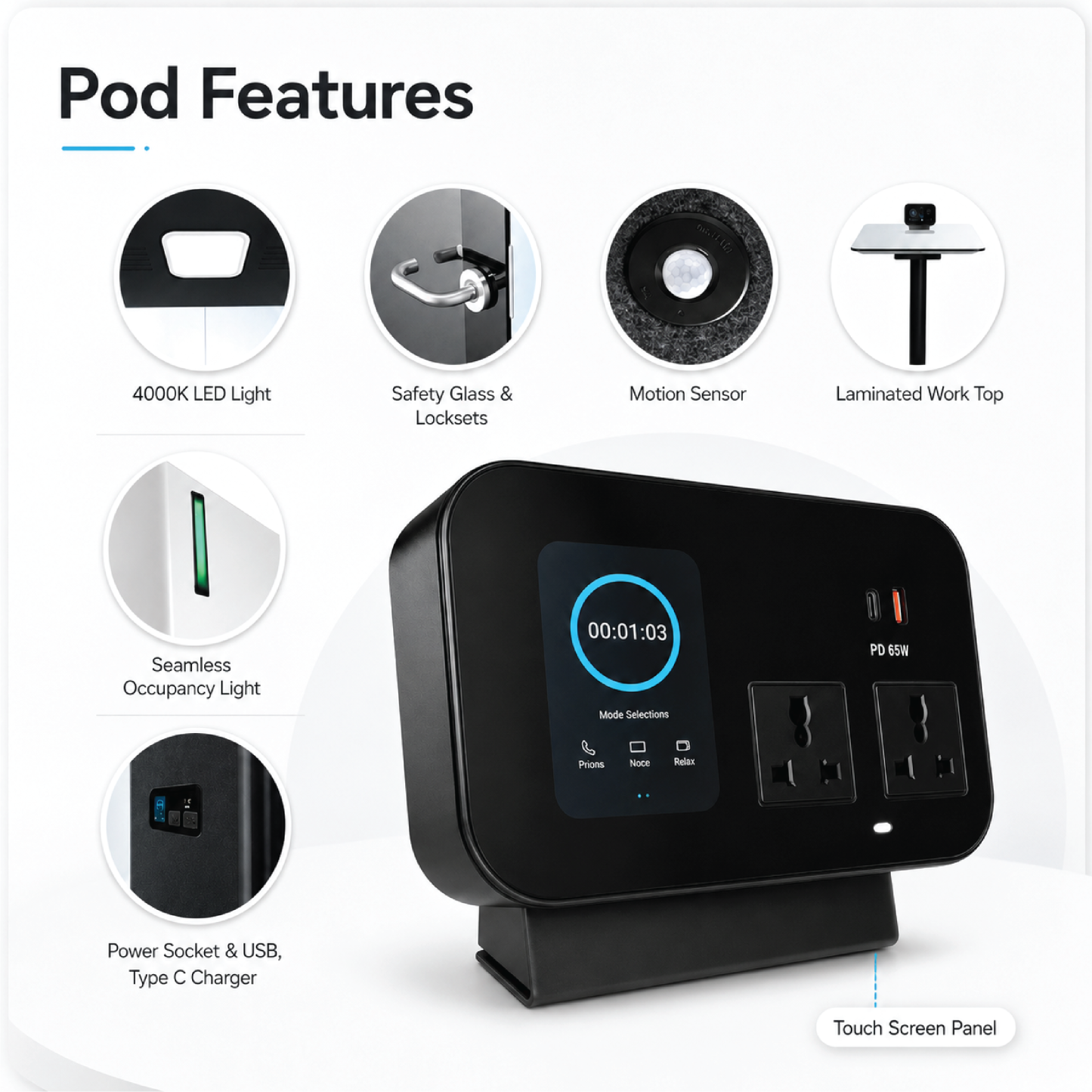 Quattro Office Pod - Up to 4 Seater