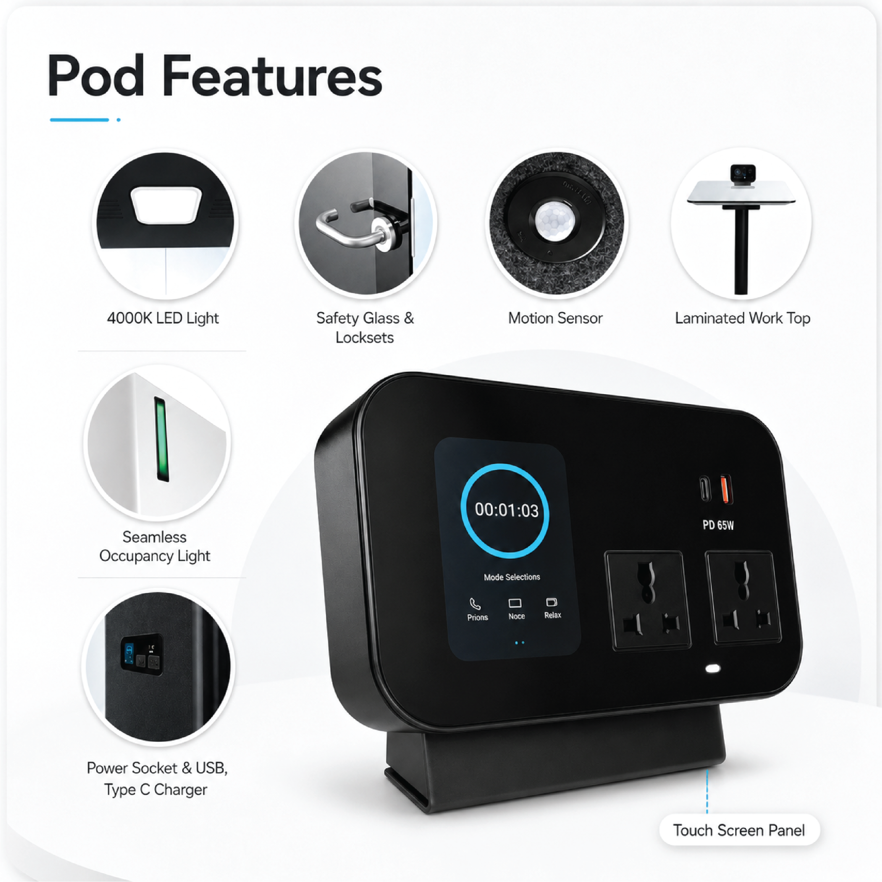 Quattro Office Pod - Up to 4 Seater