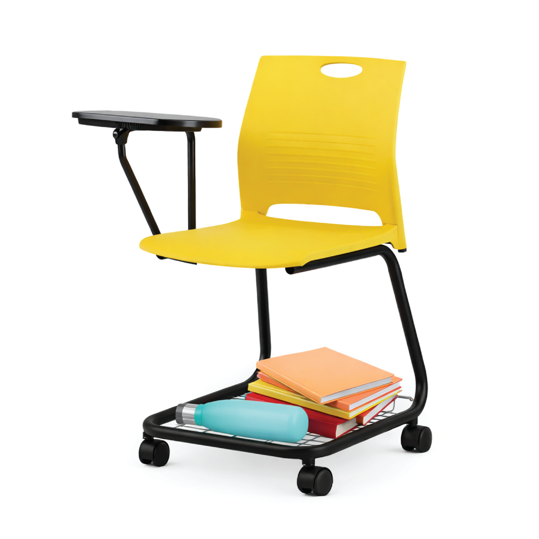 PIX4 PIX4 Mobile Classroom / Tuition Chair with Bottom Tray + Writing Tablet