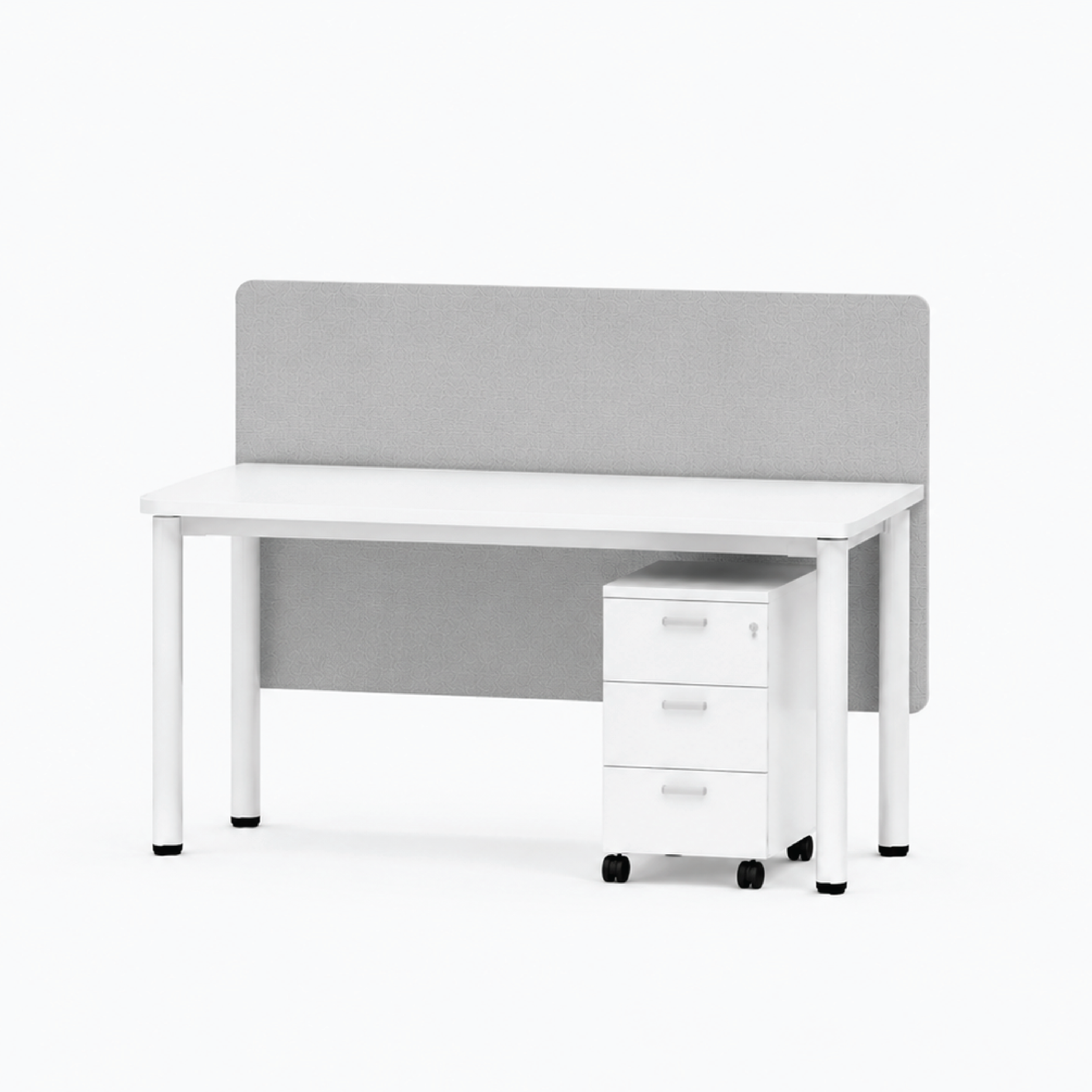 OPUS 1 Seater Workstation with Mobile Pedestal | Supreme