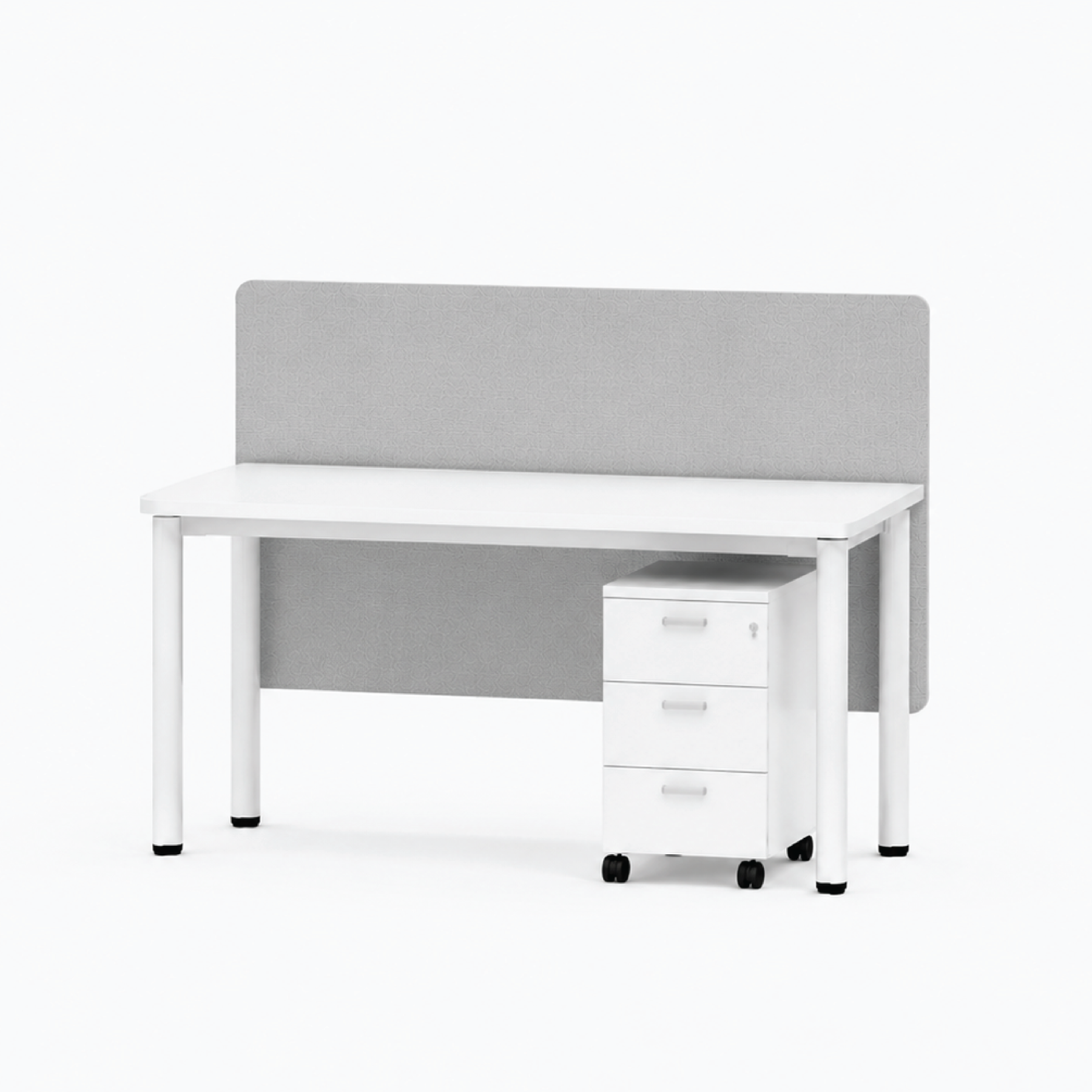 OPUS 1 Seater Workstation with Mobile Pedestal | Supreme
