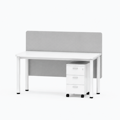 OPUS 1 Seater Workstation with Mobile Pedestal | Supreme