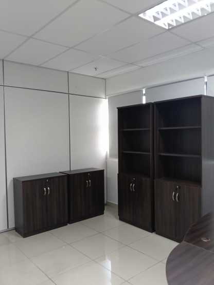 Executive Office Table Set with Combination of Cabinets (Q)