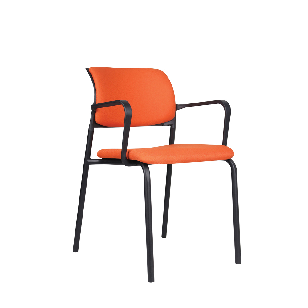 XER Training Room Chair (with Fabric Back Pad + Armrest)