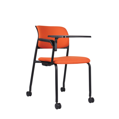 XER Training Room Chair (with Fabric Back Pad + Wheels + Tablet)