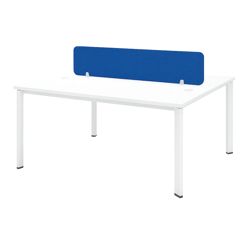 2 Seater Workstation with Fabric Partition (U LEG)