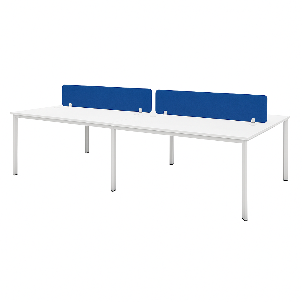 4 Seater Workstation with Fabric Partition (U LEG)