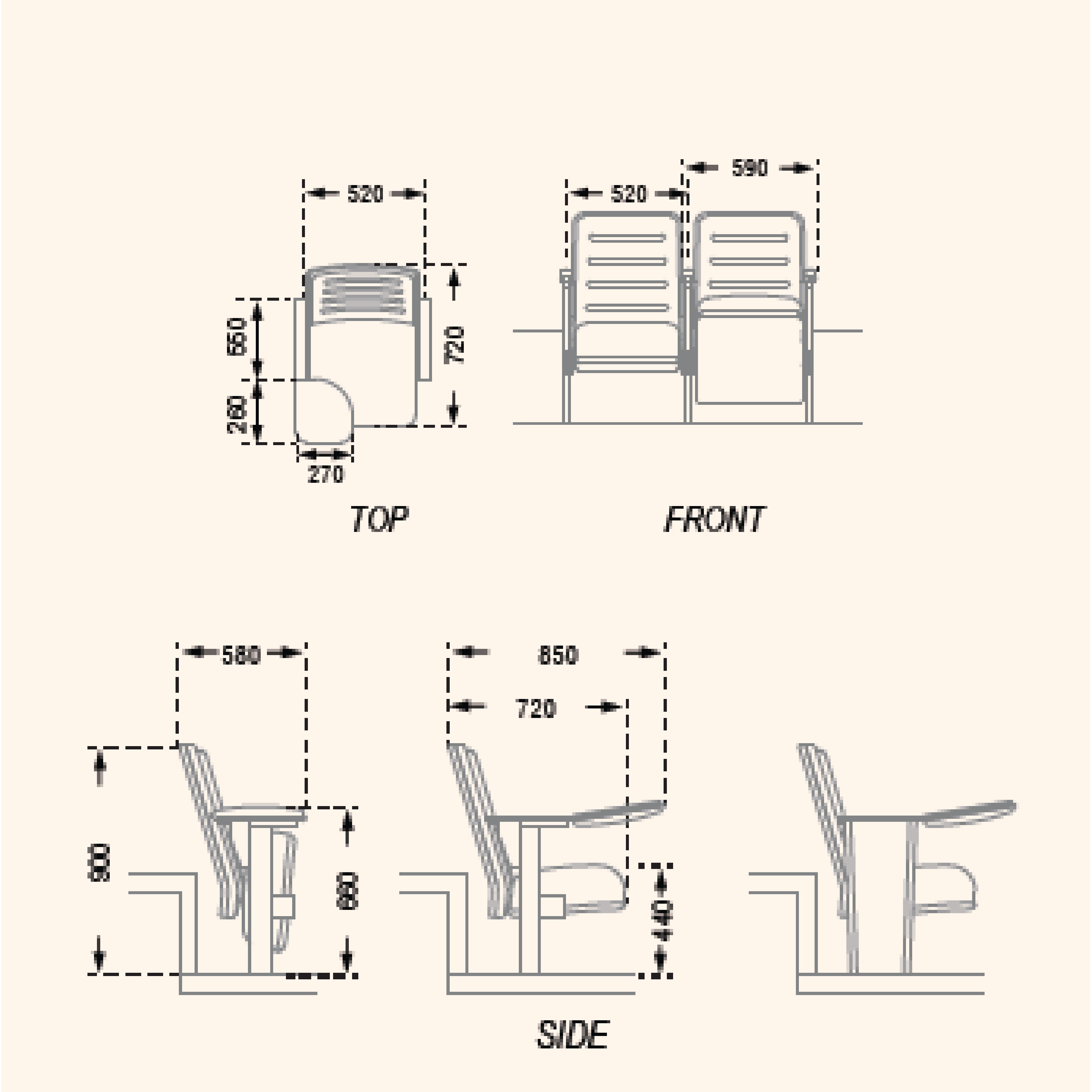 ZETA Auditorium Chairs (Kindly contact us before ordering)