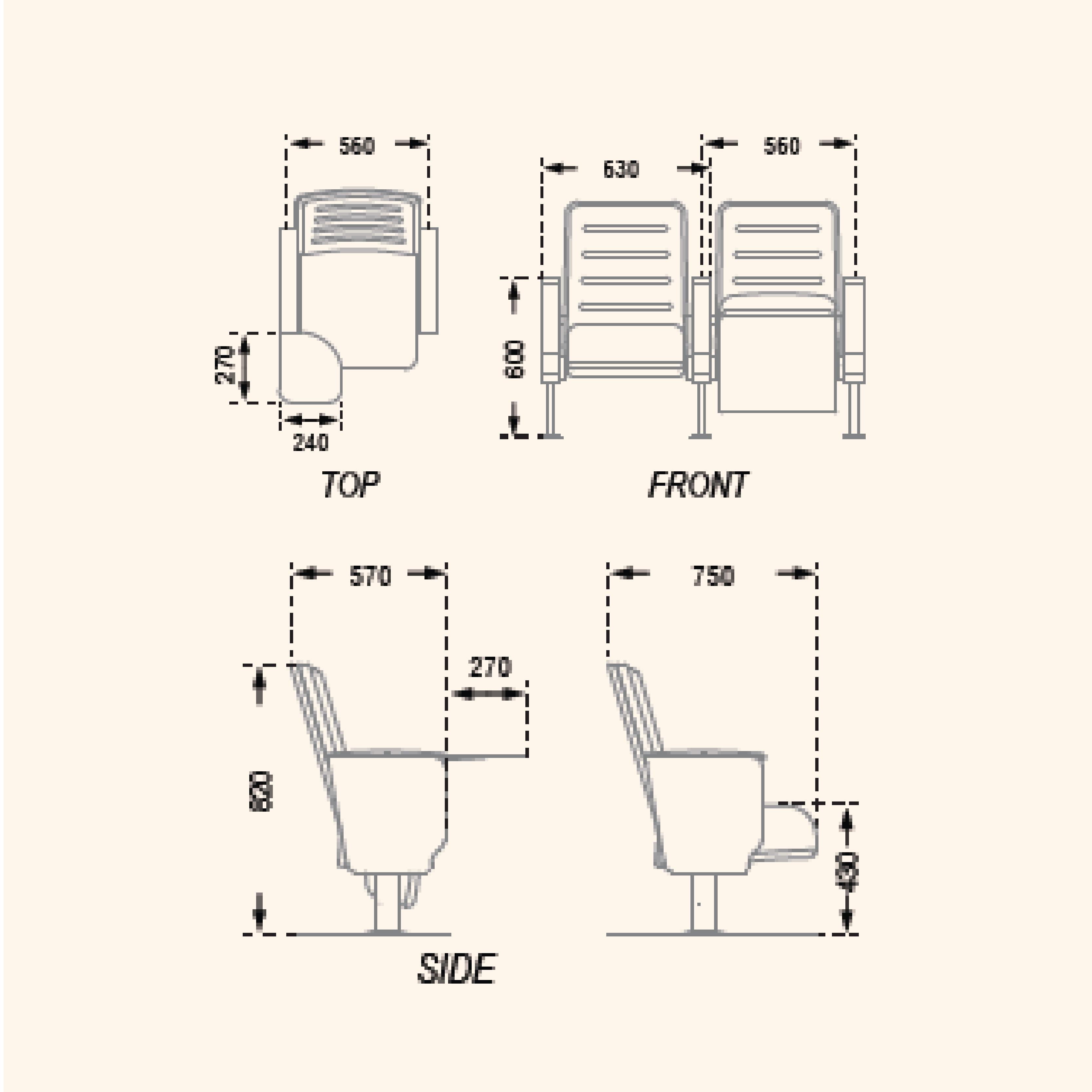 ZELDA Auditorium Chairs (Kindly contact us before ordering)