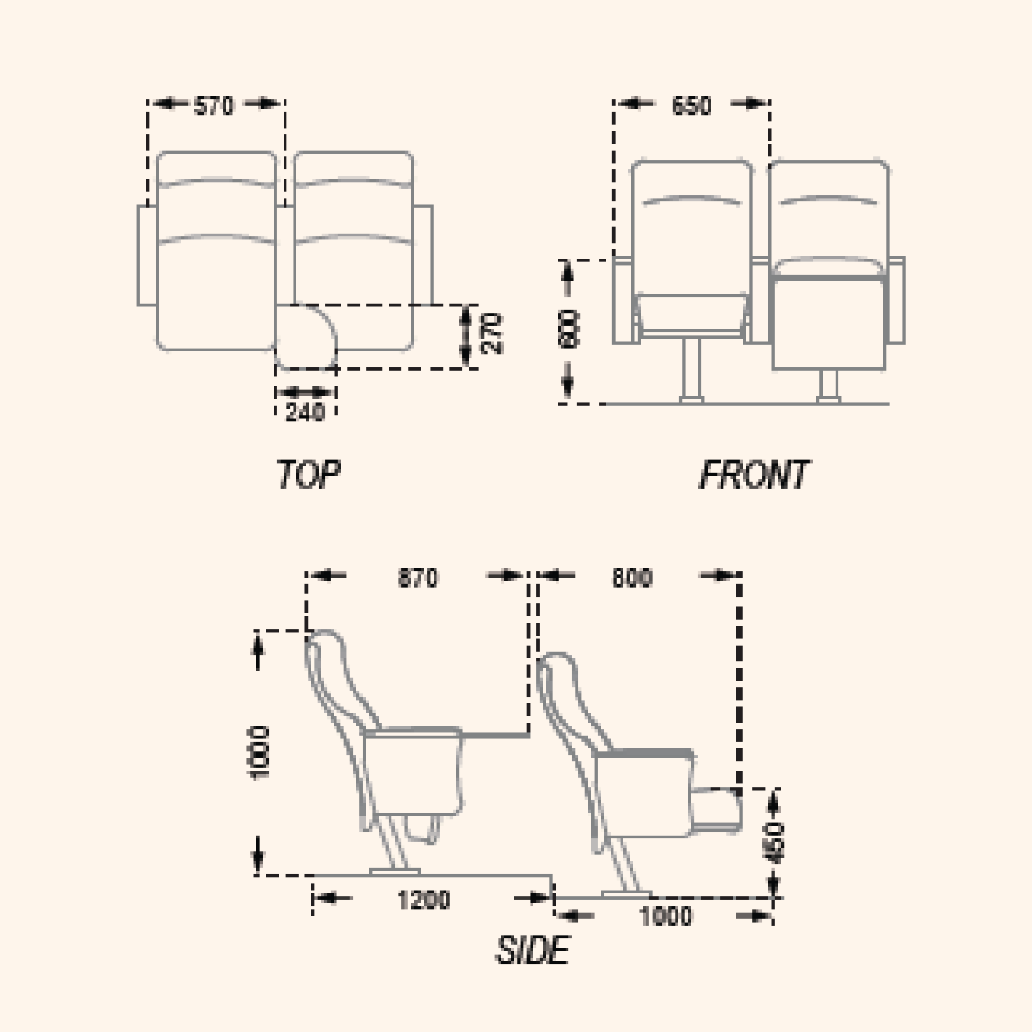 MEGAA Auditorium Chairs (Kindly contact us before ordering)