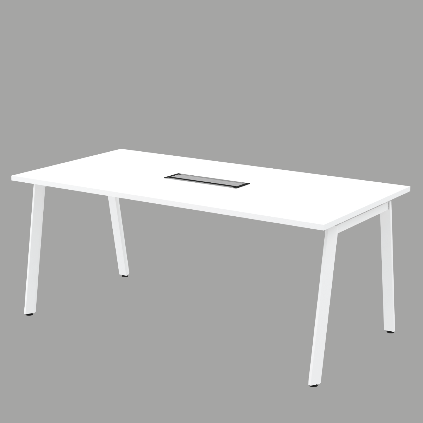 Boat Shaped Meeting Table (AS) – 3600W x 1500/1200D x 750H mm