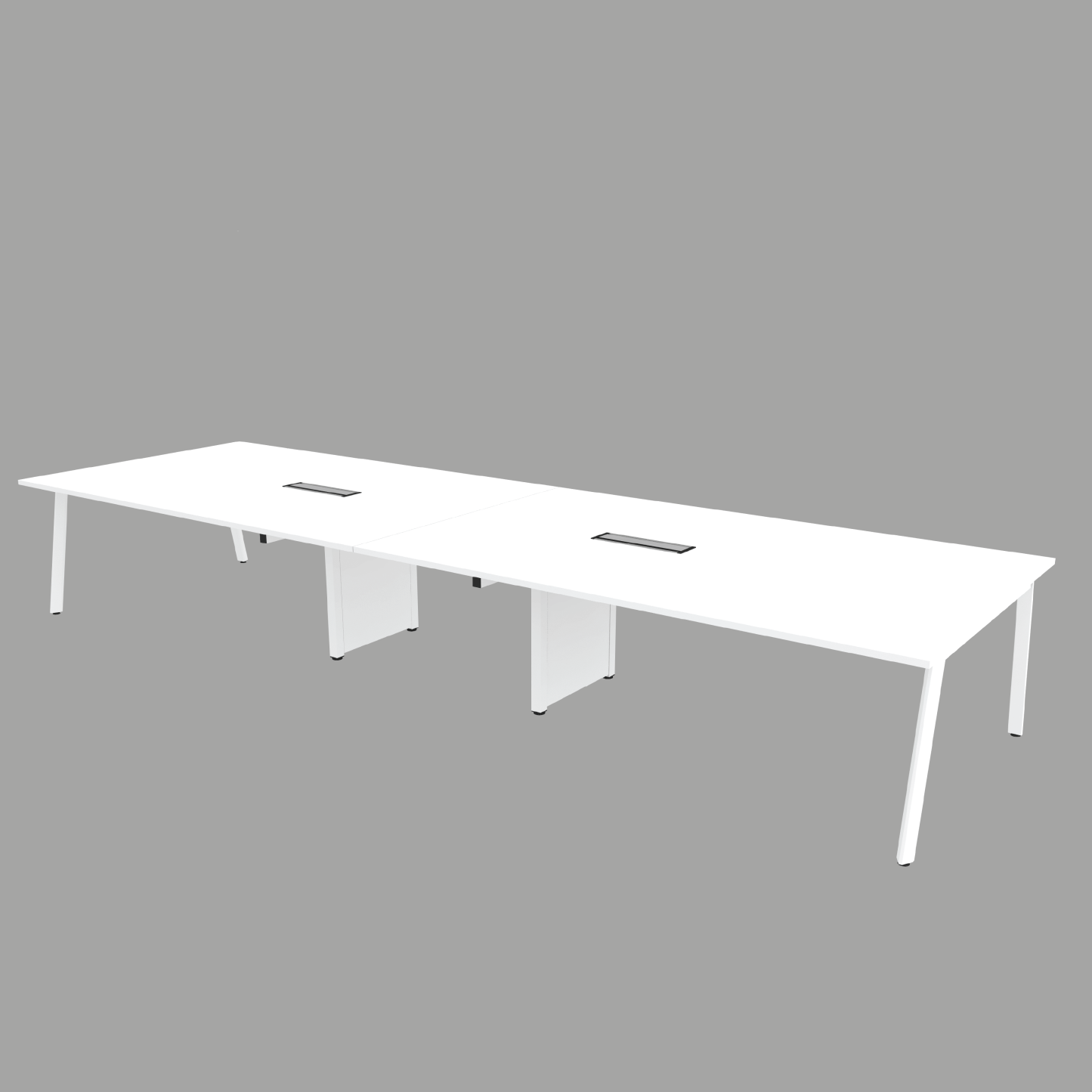 Boat Shaped Meeting Table (AS) – 3600W x 1500/1200D x 750H mm