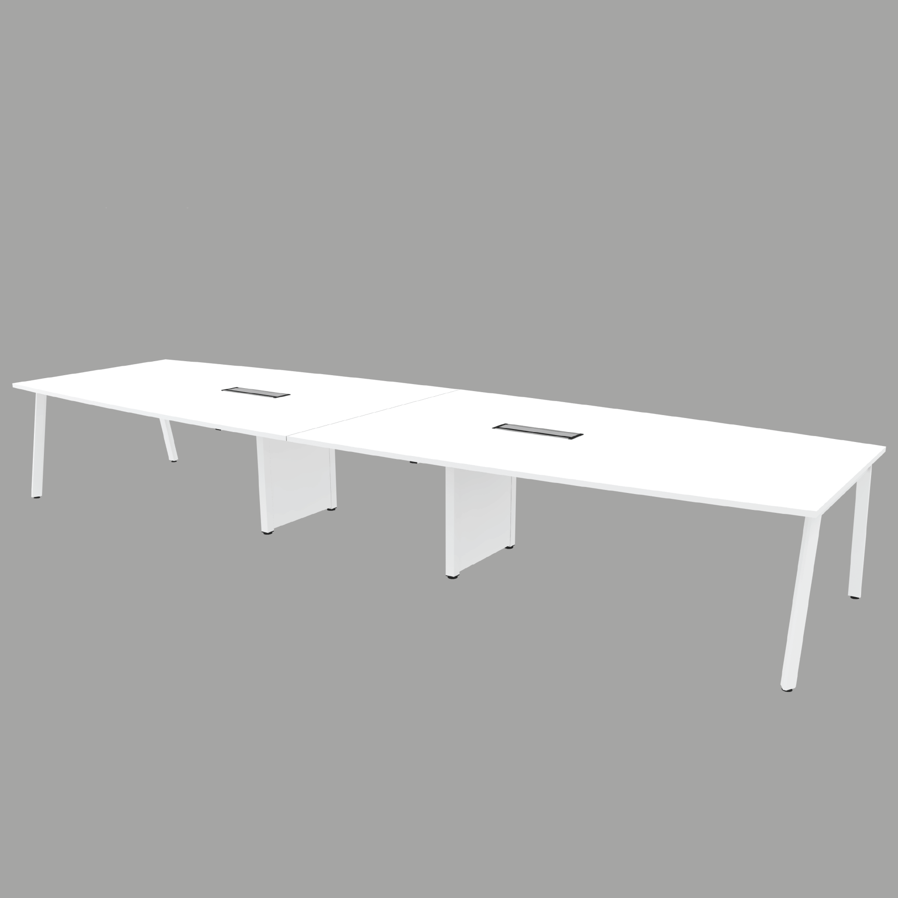 Boat Shaped Meeting Table (AS) - 4800W x 1500/1200D x 750H mm