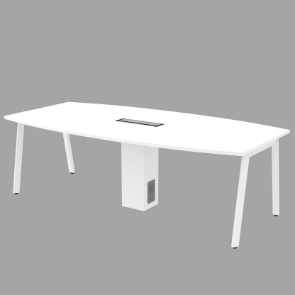 Boat Shaped Meeting Table (AS) - 2400W x 1200/900D x 750H mm