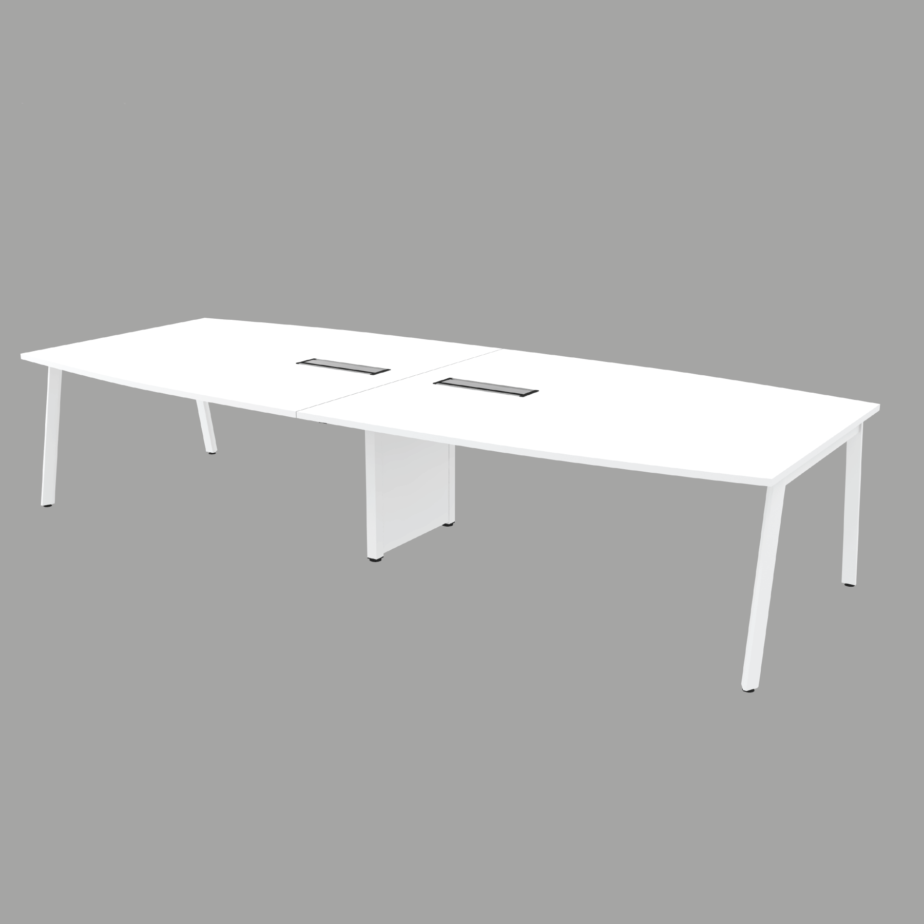 Boat Shaped Meeting Table (AS) - 3000W x 1200/900D x 750H mm