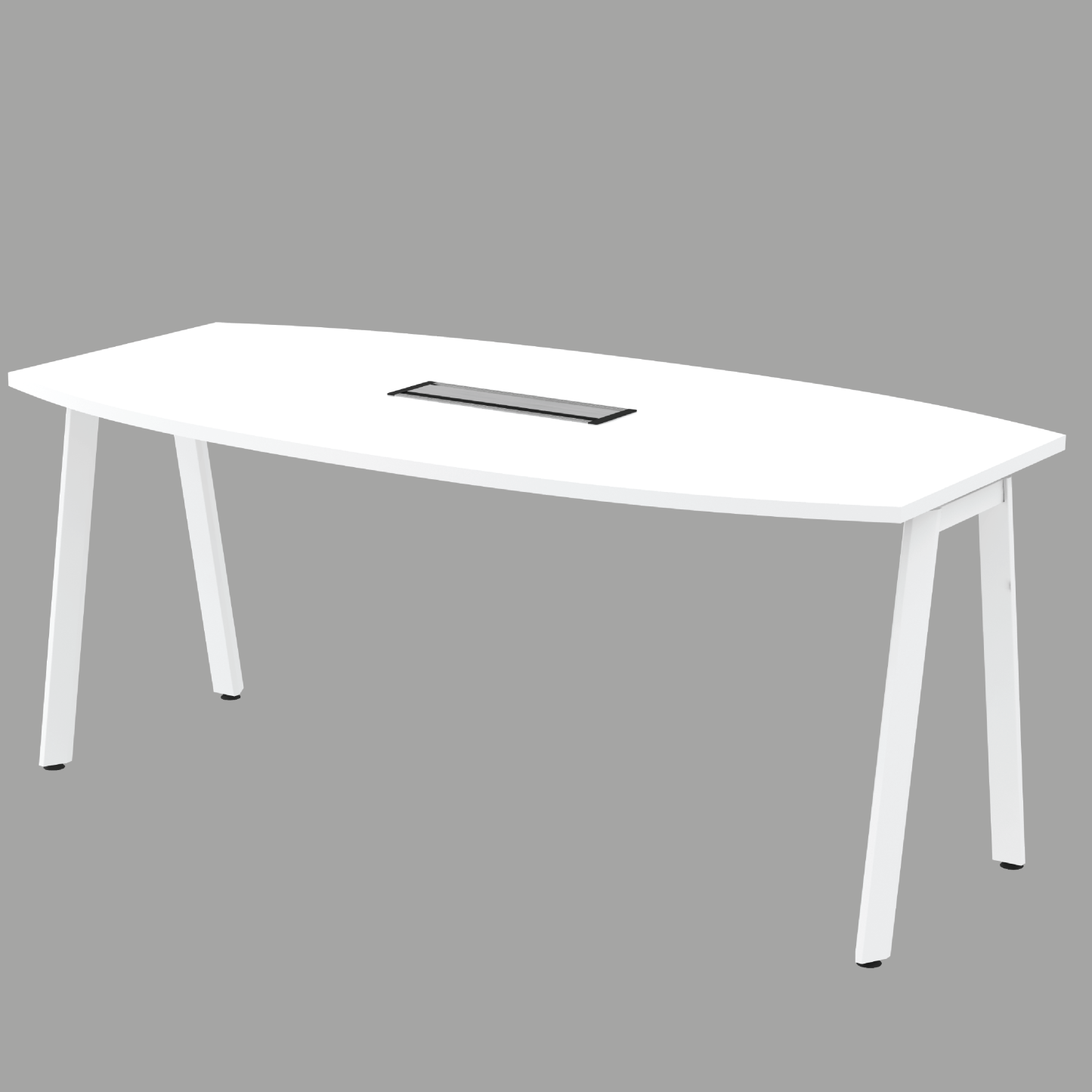 Boat Shaped Meeting Table (AS) - 1800W x 900/750D x 750H mm